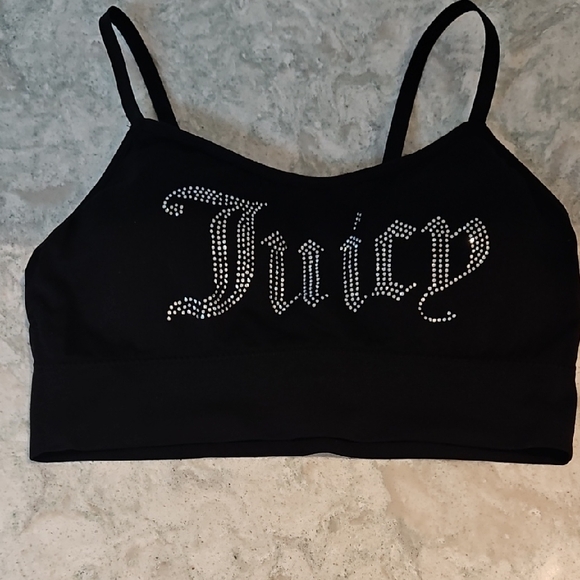 Juicy Couture Other - Nwt Juicy Couture Black Rhinestone Bralette Top
